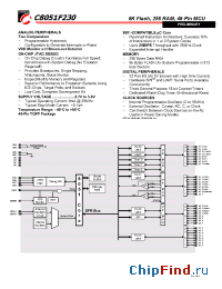 Datasheet C8051F230 manufacturer Silicon Lab.